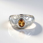 Anello in argento con Zircone Mandarino