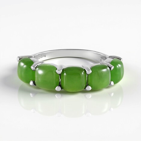 Anello in argento con Giada Canadese