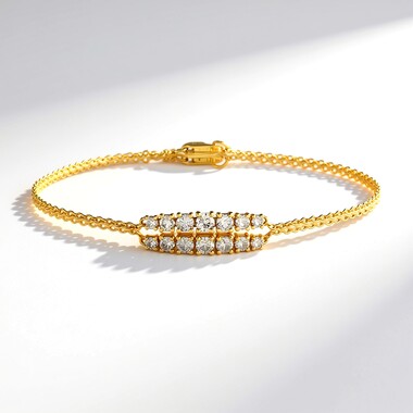 Bracciale in argento con Diamante Champagne I2 (de Melo)
