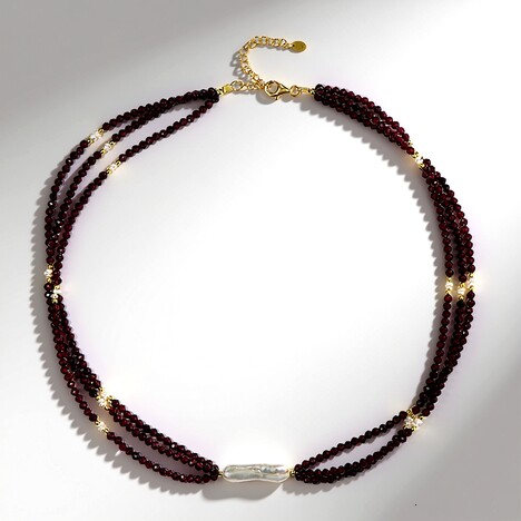 Collana in argento con Perla d'Acqua Dolce Bianca (Riya)