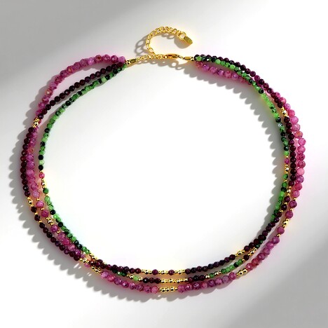 Collier en argent et Rubis du Mozambique
