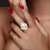 Anello in argento con Quarzo Bianco (Gems en Vogue)