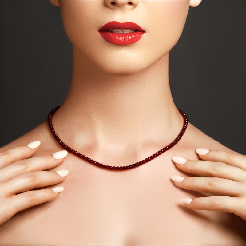 Collar en plata con Rubí