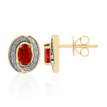 AAA-Mexikanischer Feueropal-Goldohrringe