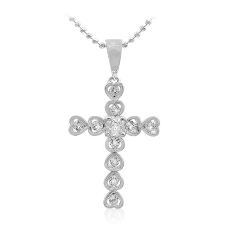 Collana in argento con Topazio Bianco