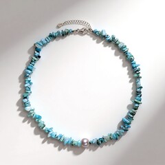 Collana in argento con Perla d'Acqua Dolce Bianca