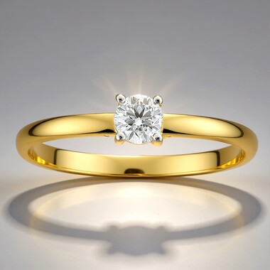 Anillo en oro con Diamante SI1 (G) (Annette)