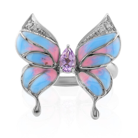 Bague en argent et Améthyste