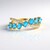 Anello in argento con Apatite Blu Neon