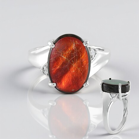 Anello in argento con Ammolite