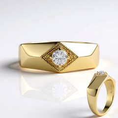 Anello in oro con Diamante I2 (H) (de Melo Gold)