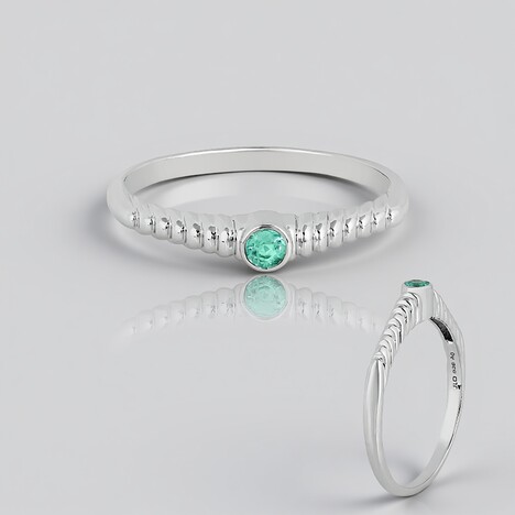 Anello in argento con Smeraldo Russo (SAELOCANA)