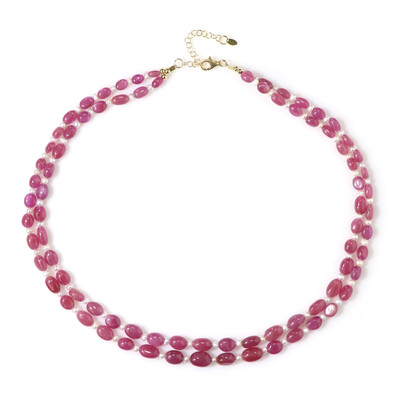 Madagascar Pink Sapphire Silver Necklace (Riya)