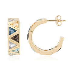 Boucles d'oreilles en argent et Topaze bleu ciel