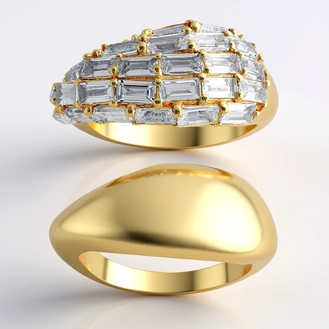 Anello in argento con Topazio Bianco