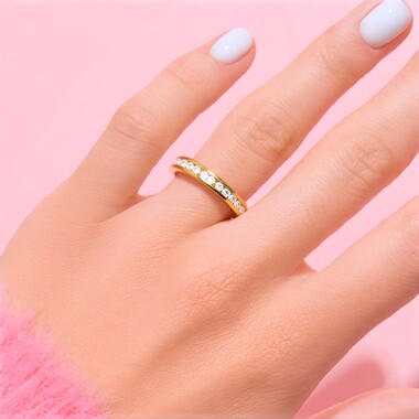 Anillo en plata con Topacio blanco