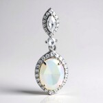 Ciondolo in argento con Opale Australiano