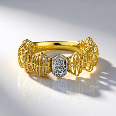 Anello in oro con Diamante I1 (I)  (Ornaments by de Melo)