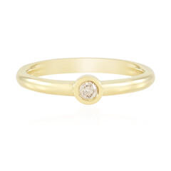 Zilveren ring met een I2 Bruine Diamant