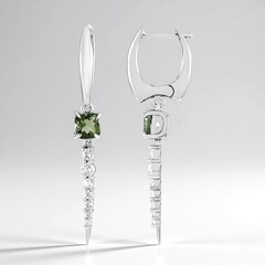 Orecchini in argento con Moldavite