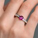 Bague en argent et Fluorite rose