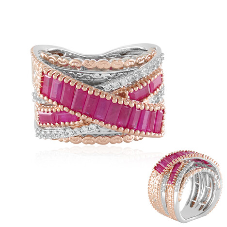 Burmesischer Rubin-Silberring (Gems en Vogue)