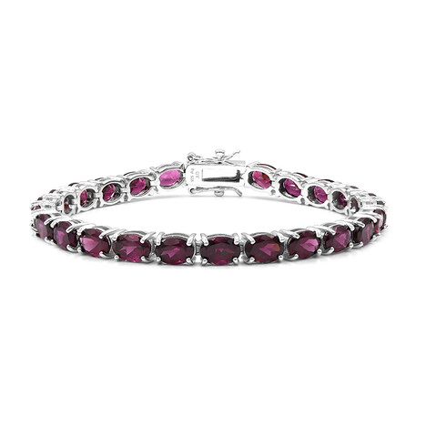 Rhodolite Silver Bracelet