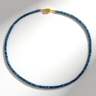 Collar en plata con Topacio azul de Londres (Adela Silber)