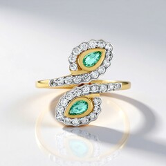 Anello in argento con Smeraldo Colombiano