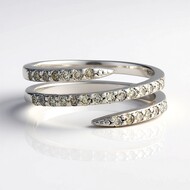 Anello in argento con Diamante Cioccolato I2