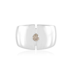 Zilveren ring met een I3 Champagne Diamant (de Melo Essence)