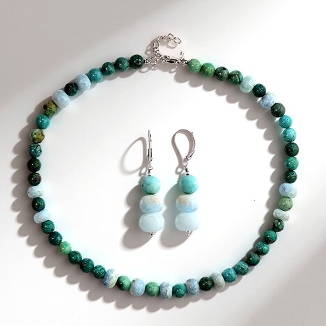 Parure in argento con Acquamarina Brasiliana