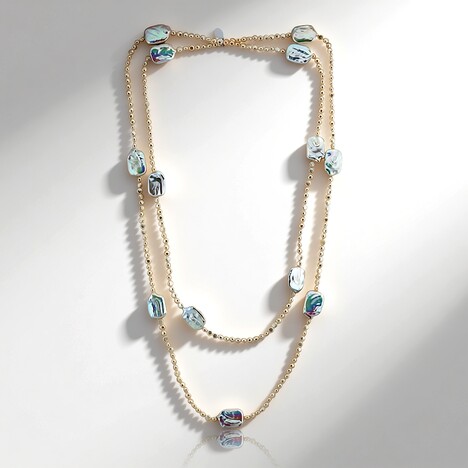 Collana in argento con Perla d'Acqua Dolce Bianca (TPC)