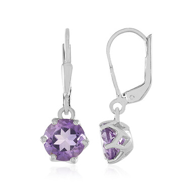 Lavendel-Amethyst-Silberohrringe