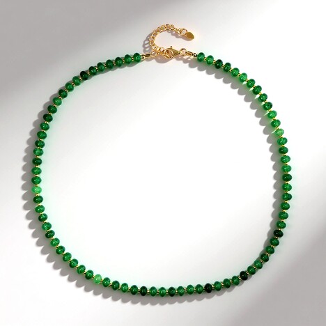 Collana in argento con Quarzo Verde (Riya)