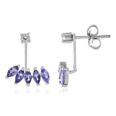 Boucles d'oreilles en argent et Tanzanite (Adela Silber)