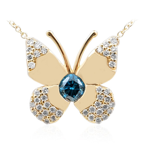 Collier en or et Diamant SI2 bleu (de Melo Gold)
