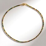 Collana in argento con Tormalina Verde Brasiliana (Adela Silber)
