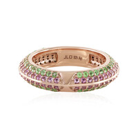 Zilveren ring met Ceylon roze saffieren (Adela Silber)