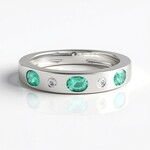 Anello in argento con Smeraldo Colombiano