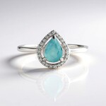 Anello in argento con Grandidierite