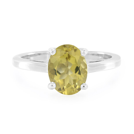 Oliven-Quarz-Silberring