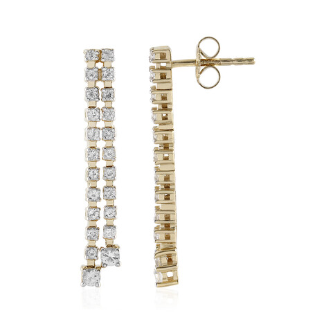 Weißer Topas-Silberohrringe