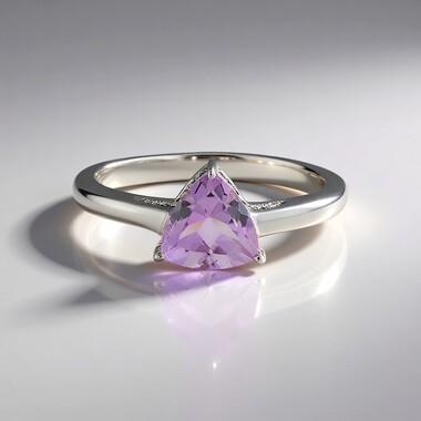 Lavendel-Amethyst-Silberring