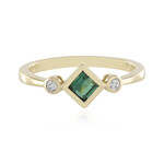 Anello in oro con Tormalina Verde di Benedito (Adela Gold)