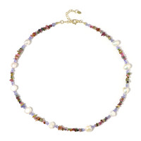 Edelstein-Silberhalskette