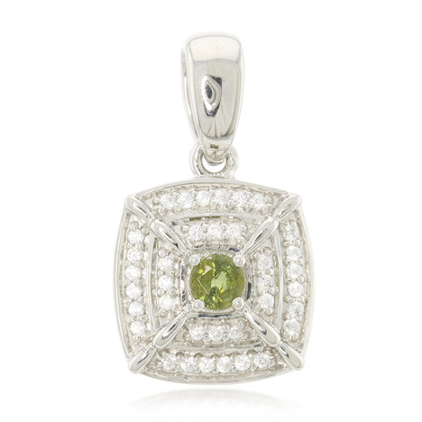 Pendentif en argent et Tourmaline cuprifère