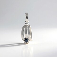 Ciondolo in argento con Diamante Blu I2