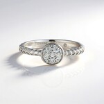 Anello in argento con Zircone (Ornaments by de Melo)