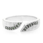 Anillo en plata con Diamante verde esmeralda